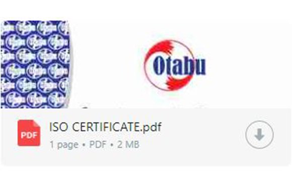 ISO Certificate